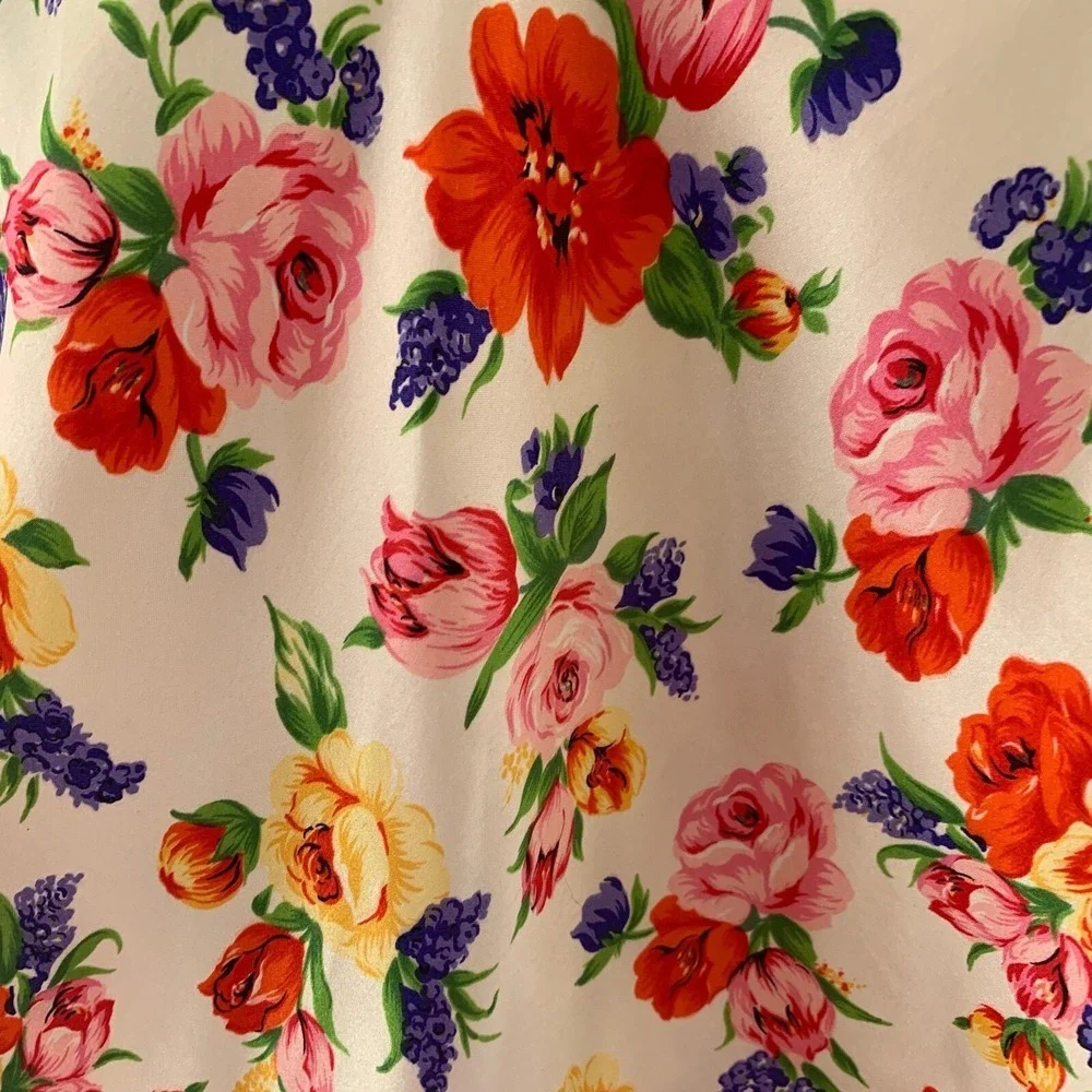 Intimates by LCA Floral Slip Dress V Neck Sleeveless Lingerie Medium